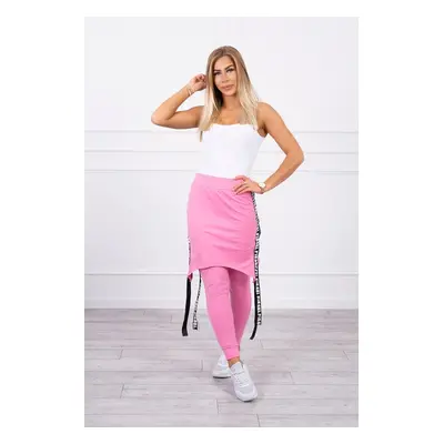 Pants/suit with selfie lettering light pink