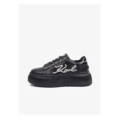 Black leather women's sneakers KARL LAGERFELD - Women's