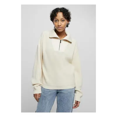 Women's oversized troyer knit - sand