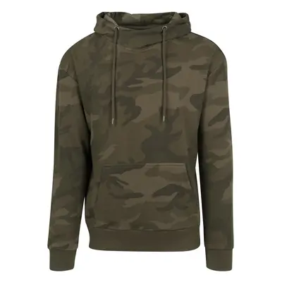 High Neck Camo Olive Camouflage Hood