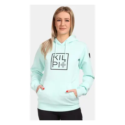 Women's cotton hooded sweatshirt Kilpi NIKY-W Mint