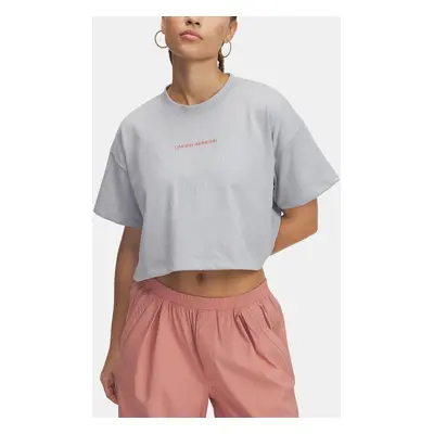 Women's T-shirt Under Armour UA W VARSITY MIX HW SS CROP-GRY - Women's