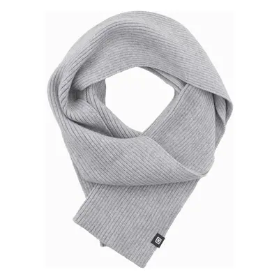 Ombre Men's monochrome ribbed knit scarf - grey