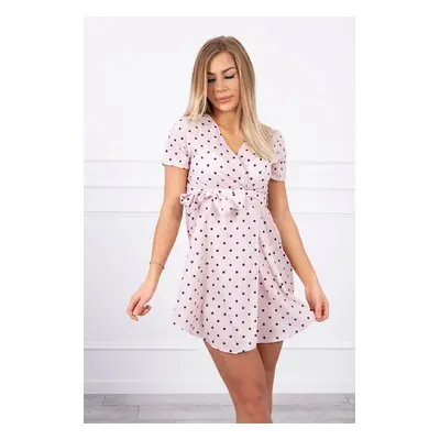 Spotted dress powder pink