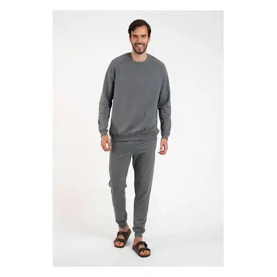 Men's Hector tracksuit, long sleeves, long pants - medium melange