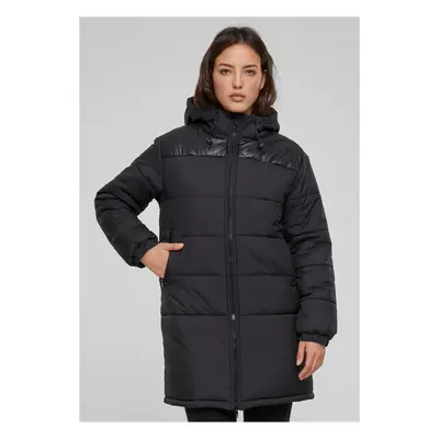 Women's Hooded Coat Mixed Black