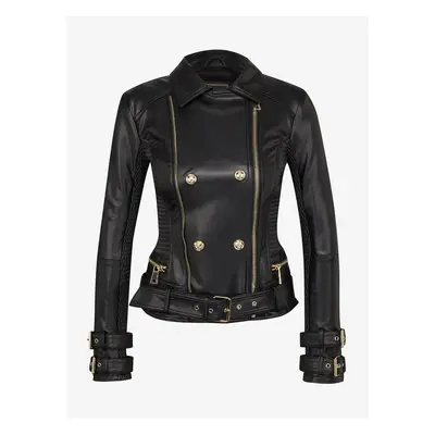 Black women's leather jacket Guess - Women's