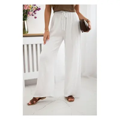 Kesi Włoski Muslin pants with a wide leg white