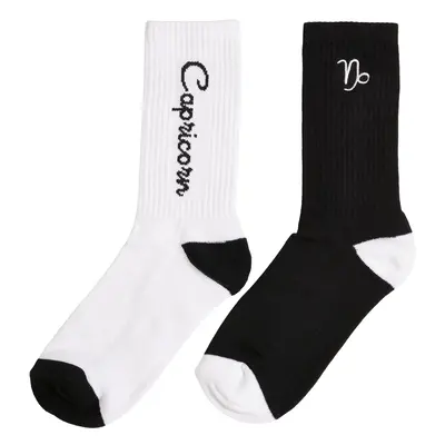 Zodiac Socks 2-Pack Black/White Capricorn