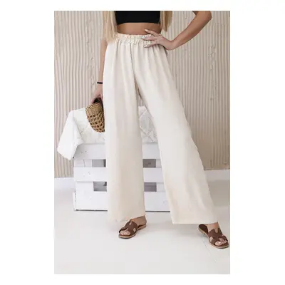 Kesi Włoski Wide-leg trousers beige