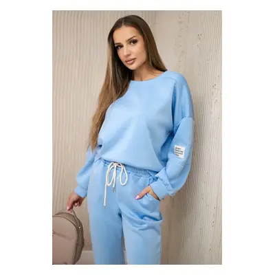 Kesi Włoski Set sweatshirt + pants buttery fabric blue