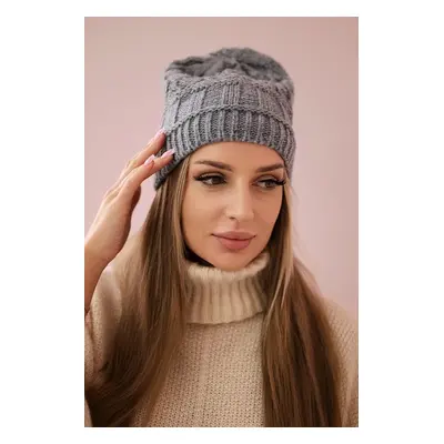 marka niezdefiniowana Cap with fleece Marta K231 dark gray