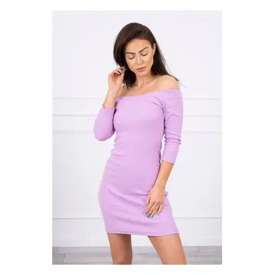 Fitted dress - ribbed purple