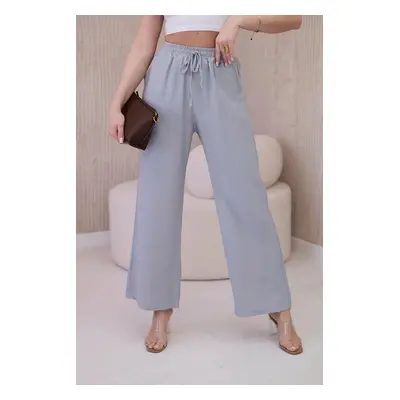 Viscose wide trousers grey