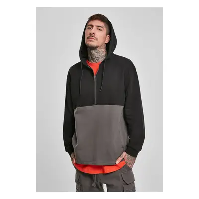 Relaxed Half-Zip Hoodie Black/Dark Shade