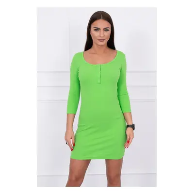 Nap neck dress light green