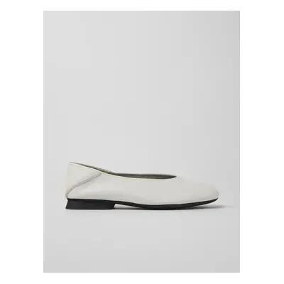 White Women's Leather Ballerinas Camper - Ladies