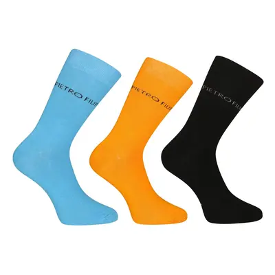 3PACK Pietro Filipi High Bamboo Socks Multicolor