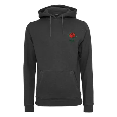 Men's Rose Hoody Sweatshirt - Grey