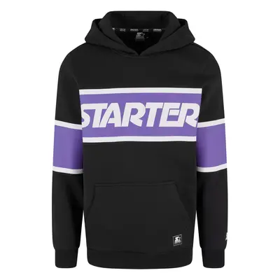 Men's sweatshirt Starter Across Stripe Hoodie black/purple