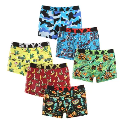 6PACK men's boxers Styx art sports rubber multicolored