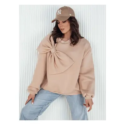 Women's oversize sweatshirt BOWLOOP beige Dstreet