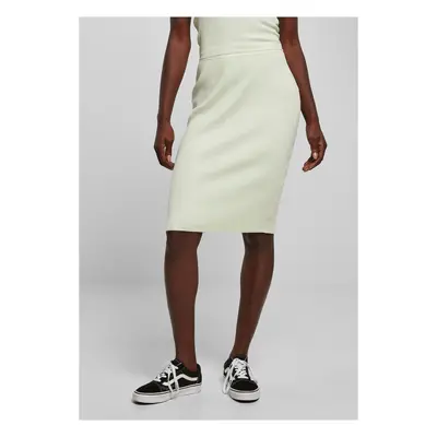 Women's ribbed midi skirt light mint