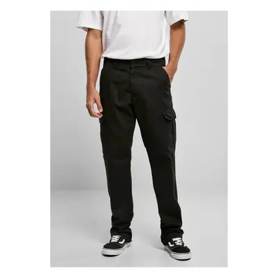 Straight Leg Cargo Pants - Black