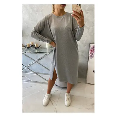 Oversize dress in gray color