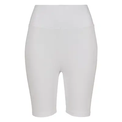 Women's high-waisted cycling shorts white