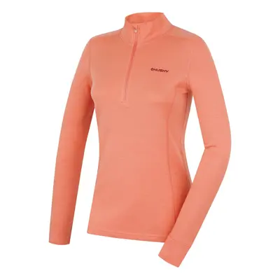 Women's merino sweatshirt HUSKY Aron Zip light orange