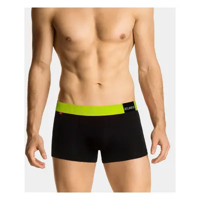 Man boxers ATLANTIC PREMIUM with mikromodal - black/yellow