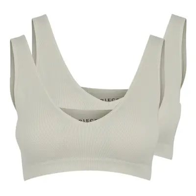 Set of two bras in cream color Pieces Symmi - Women