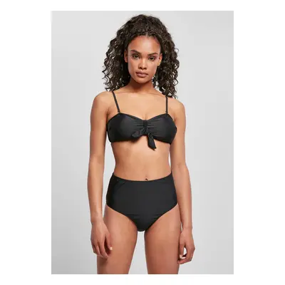 Women's High Waisted Balcony Bikini Black