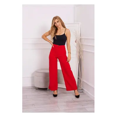 Wide-leg trousers red