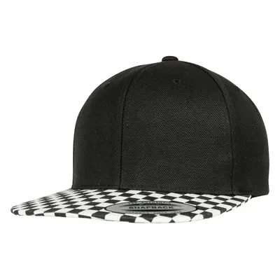 Checkerboard Snapback Black/White