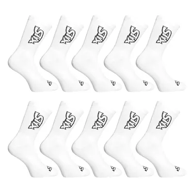 10PACK Styx high white socks