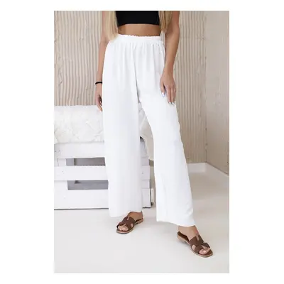 Kesi Włoski Wide-leg trousers ecru