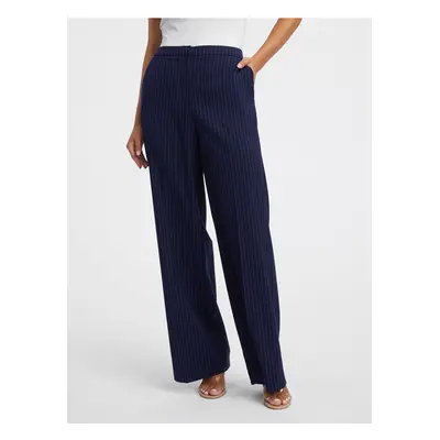 Orsay Dark blue ladies striped trousers - Women