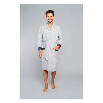 Gabriel Long Sleeve Bathrobe - Melange/Graphite