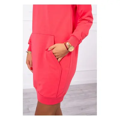 Fuchsia dress with a hood