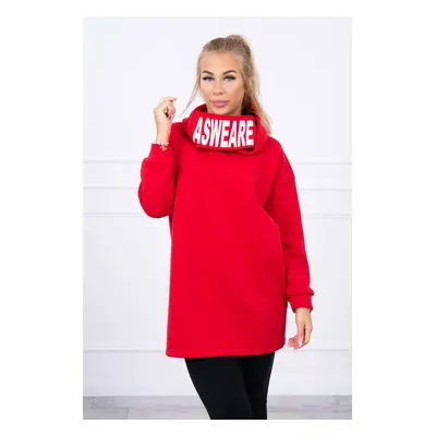 Reinforced hoodie in red