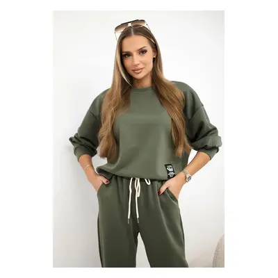 Kesi Włoski Viscose set sweatshirt + pants khaki