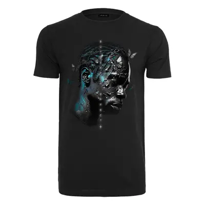 Black T-shirt with butterfly effect