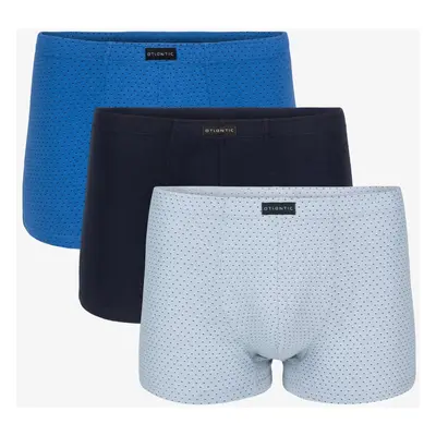 3-PACK Men's boxer shorts ATLANTIC blue/navy/gray