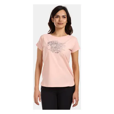 Women's cotton T-shirt Kilpi NELLIM-W Coral