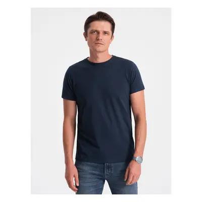 Ombre Classic BASIC men's cotton T-shirt - navy blue