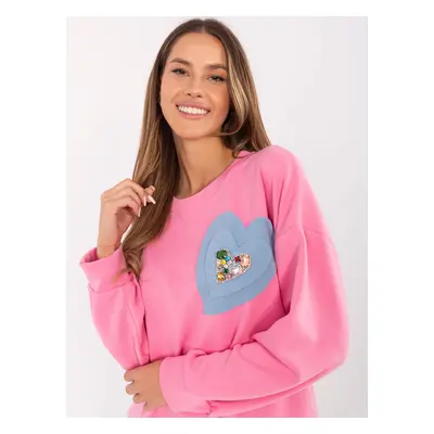 Sweatshirt-DHJ-BL-20322.72-pink