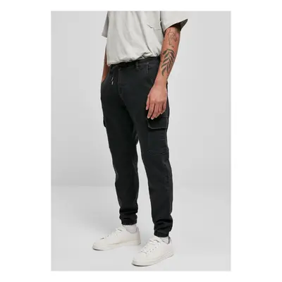 Knitted Cargo Jogging Pants Black