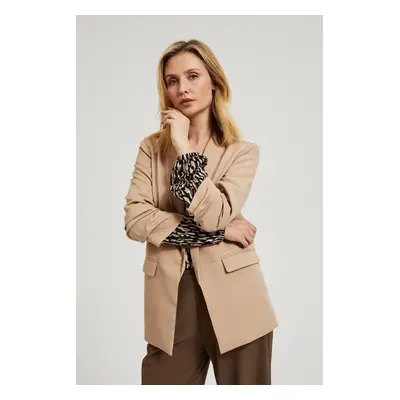 Women's jacket with 3/4 sleeves MOODO - beige